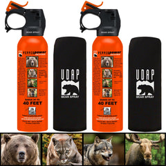 Pepper Power UDAP packaging highlights two-pack with holster.