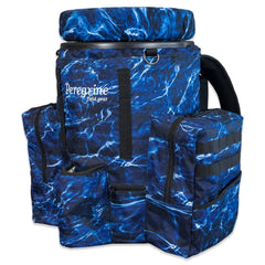 Peregrine Field Gear Venture Bucket Pack Pro side pockets organize tackle boxes on the go.