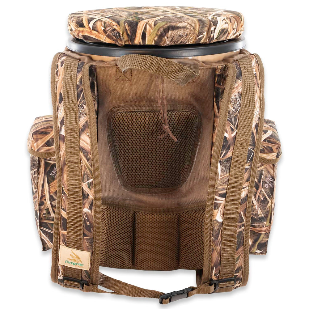 Peregrine Venture Bucket Pack Lite ergonomic shoulder straps for comfortable carry