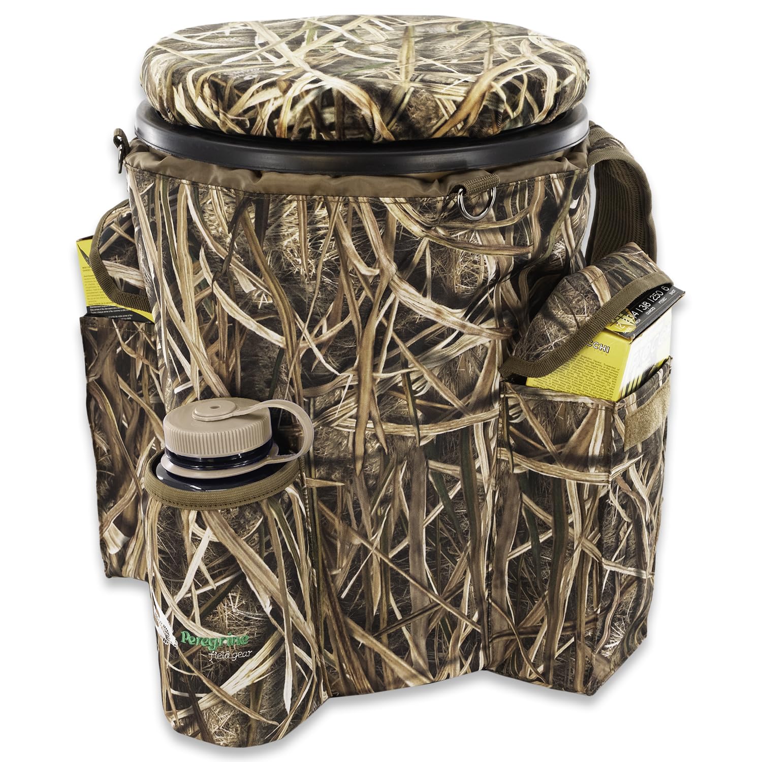 Peregrine Venture Bucket Pack Lite lid-seat in action, silent and cushioned seating
