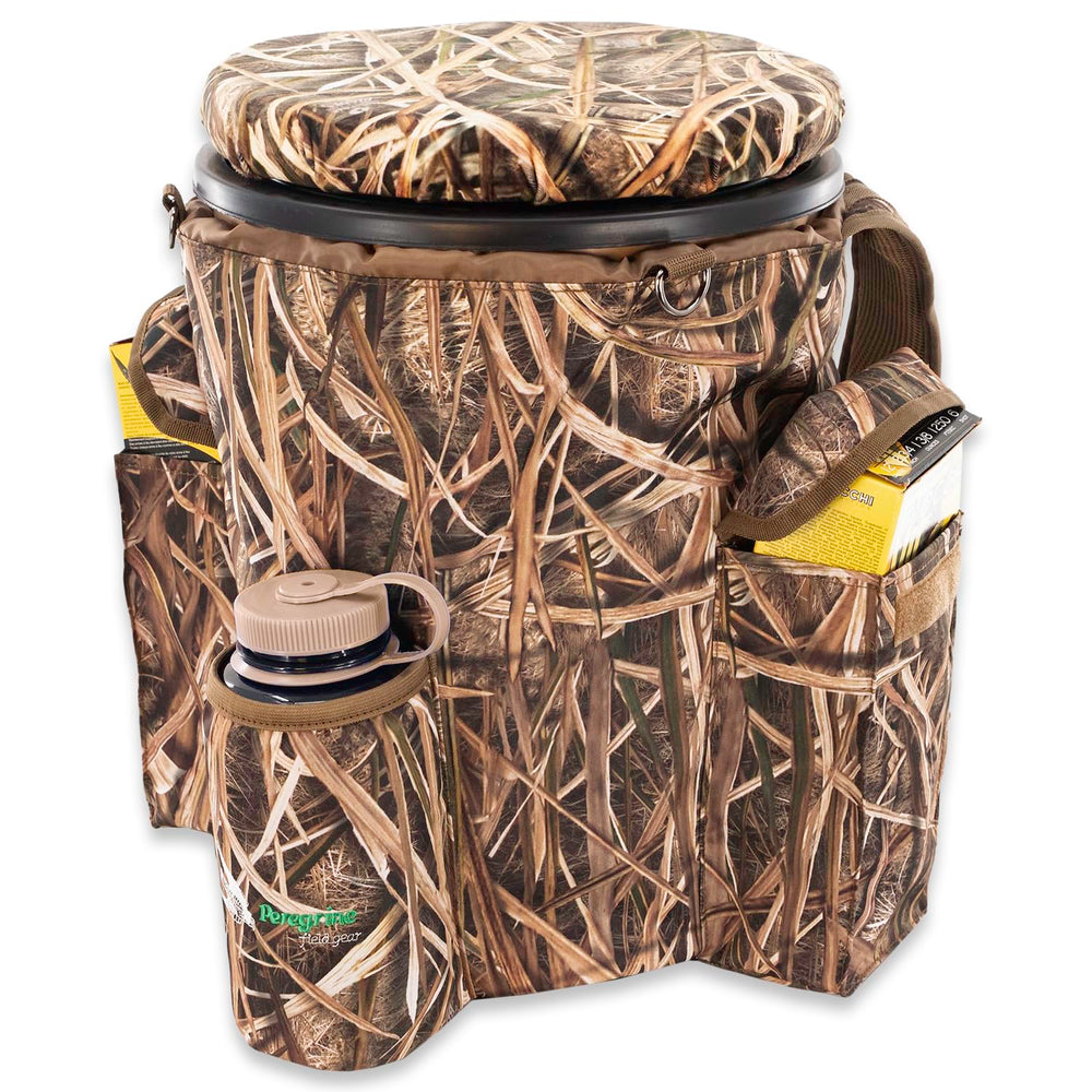Peregrine Venture Bucket Pack Lite lid-seat in action, silent and cushioned seating