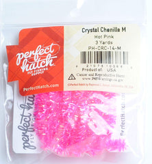 Perfect Hatch Crystal Chenille Hot Pink M for durable fly tying and vibrant patterns.