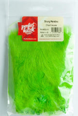 Perfect Hatch Strung Marabou Chartreuse PH-MRDQ-18 delivers lifelike movement for versatile fishing applications.
