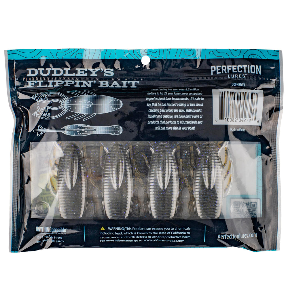 Perfection Lures Dudley's flippin bait in action beneath vegetation, demonstrating heavy-cover performance.