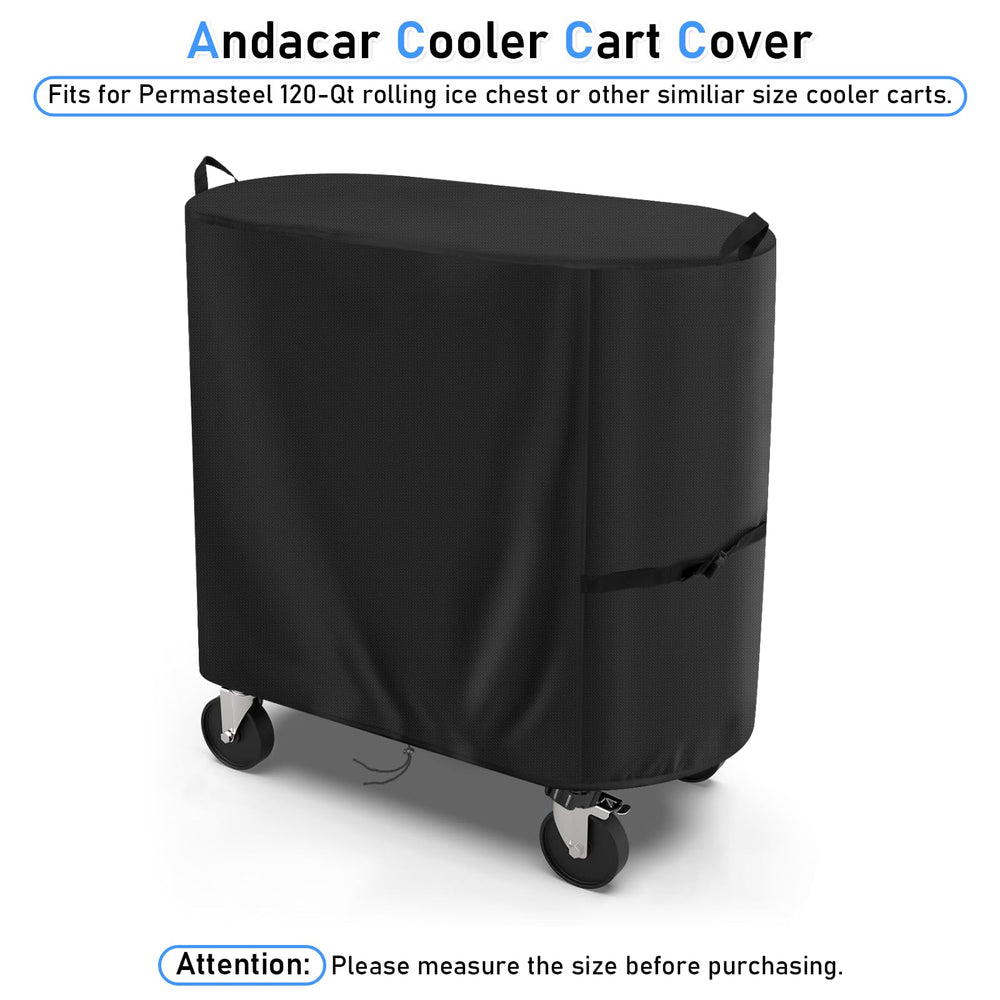 Permasteel 80 qt rolling cooler cover close up fabric showing waterproof weave for durability.