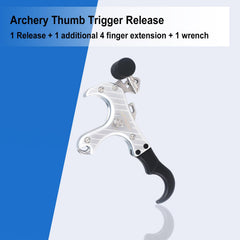 Perogen archery thumb trigger release close-up of quick-response trigger mechanism.