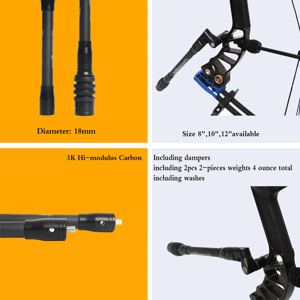 Perogen bow stabilizer dampers included for smoother shooting feel