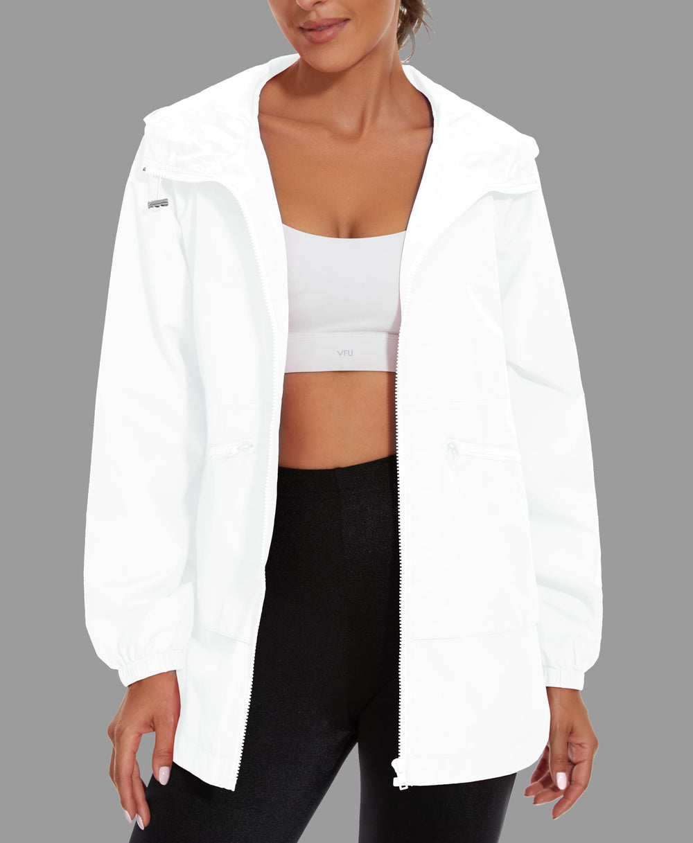 PESION rain jacket closeup highlights waterproof fabric texture.
