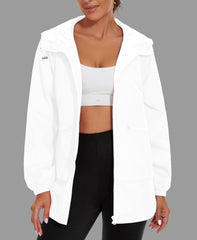 PESION rain jacket closeup highlights waterproof fabric texture.