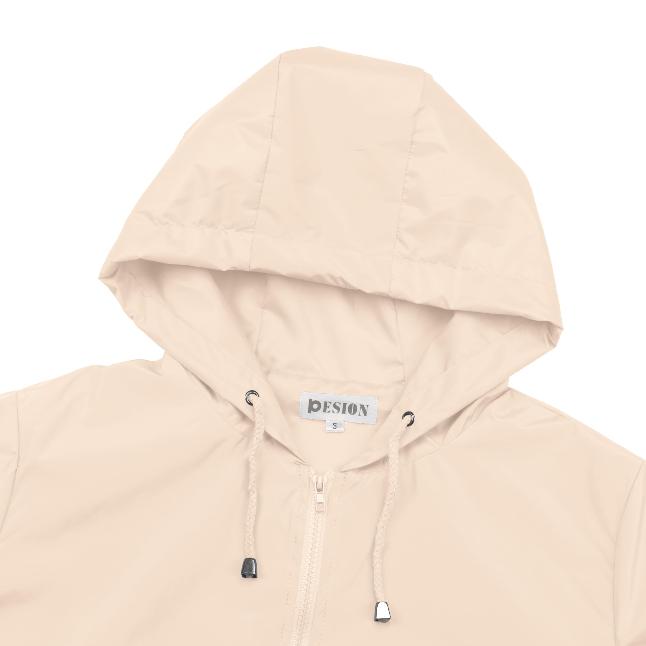 PESION women's rain jacket packable compact carry for travel and day trips