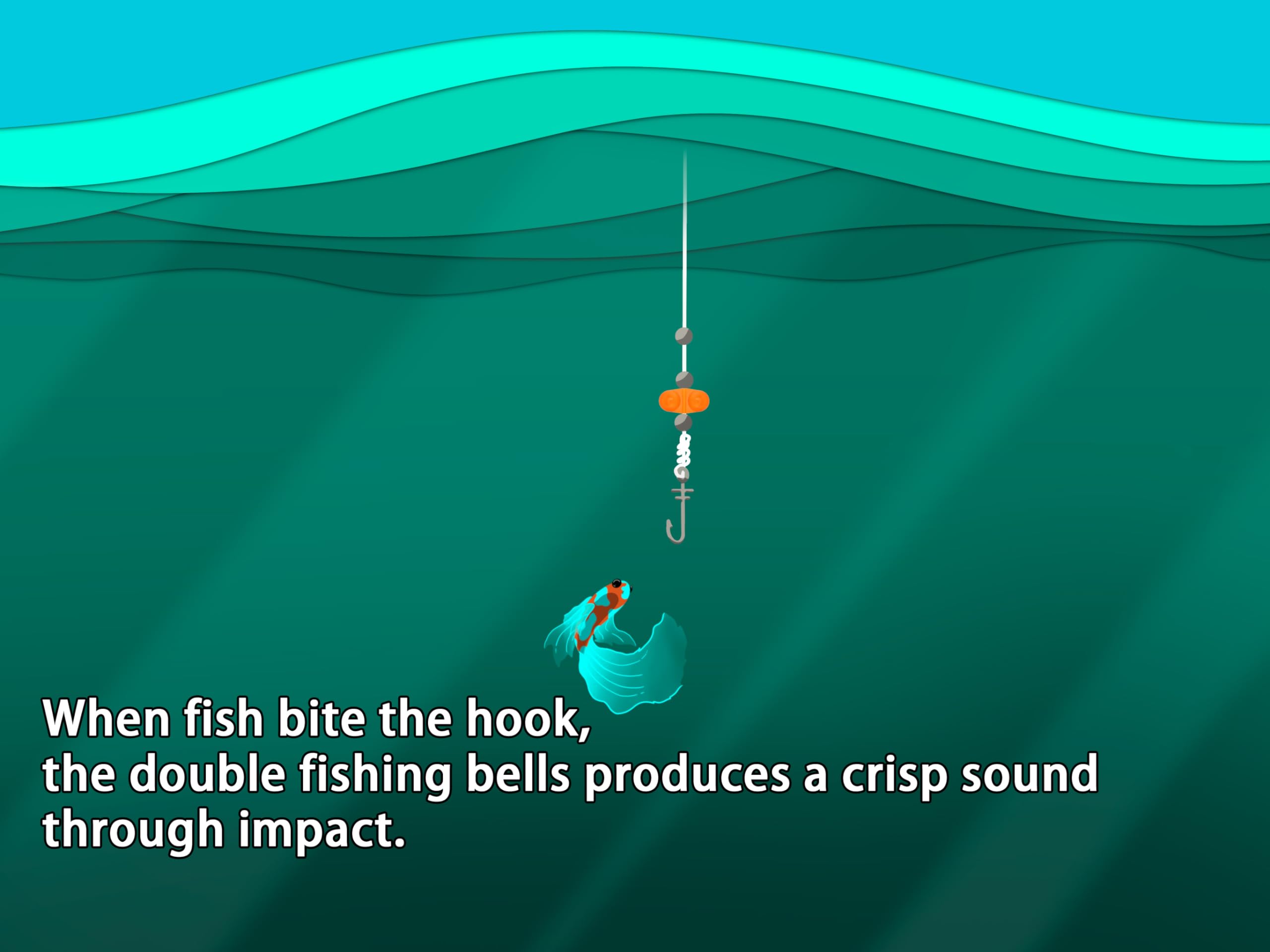 Catfish rattles bells in use for attracting predators