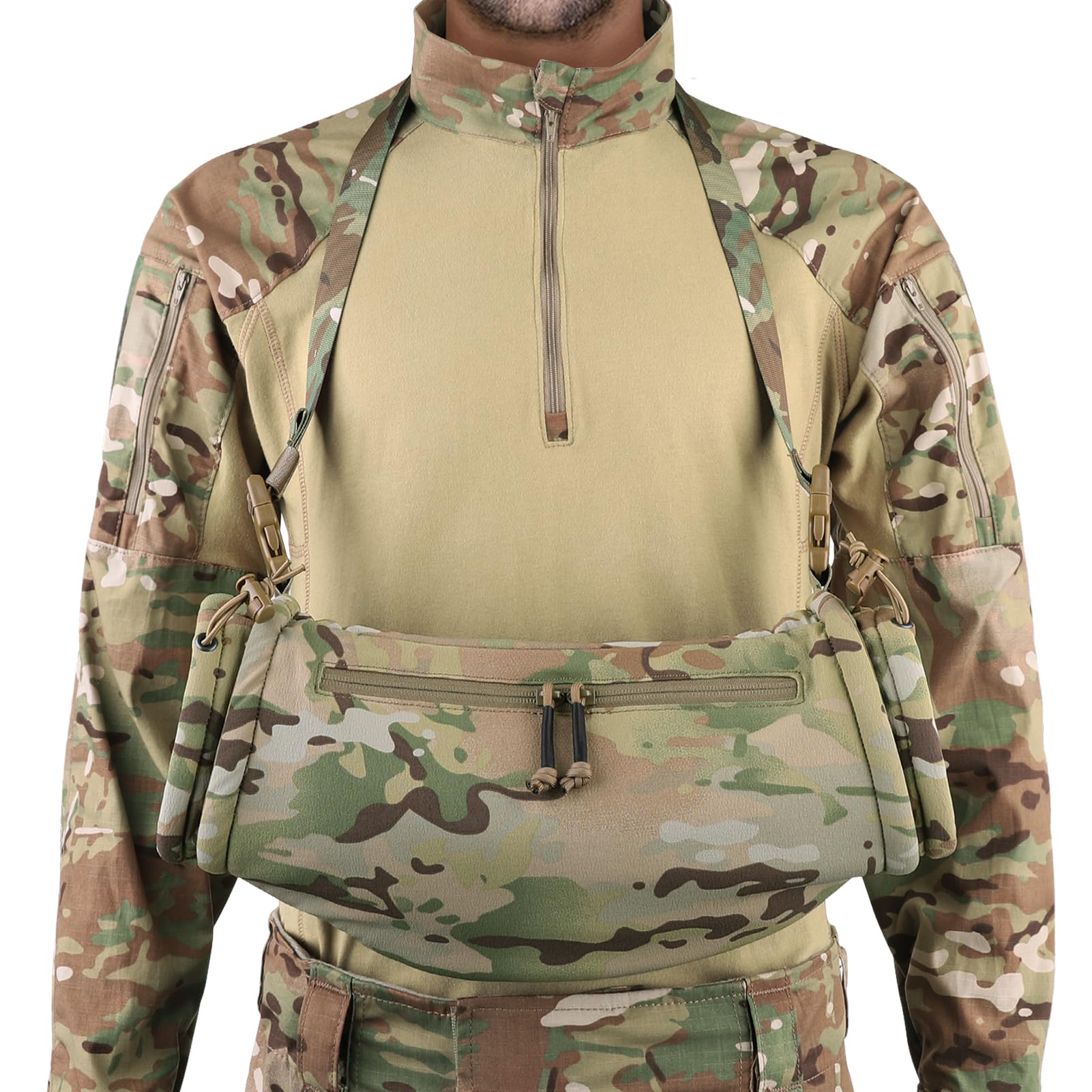 PETAC GEAR hanger pouch option demonstrates additional gear carried safely