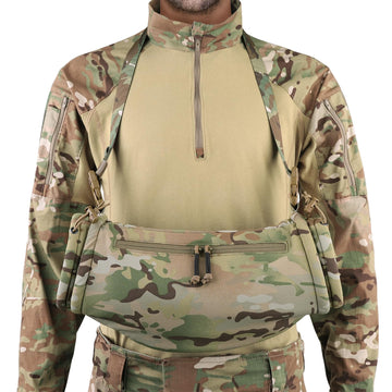 PETAC GEAR hanger pouch option demonstrates additional gear carried safely