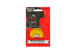Pete Rickard Iriquois yellow four-reed half-moon turkey mouth call for realistic field calls.