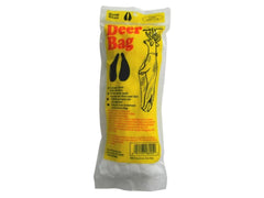 Pete Rickard poly/cotton deer drag bag covering a carcass to protect aging meat and keep debris out