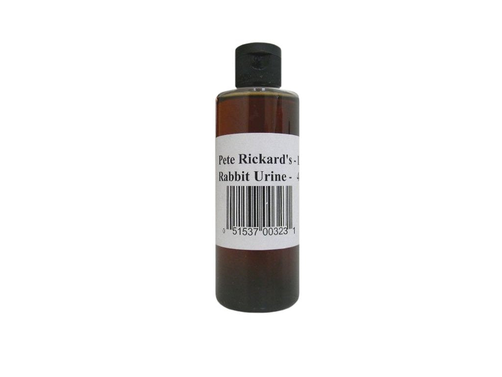 Pete Rickard rabbit urine hunting scent 8oz bottle for hunting and garden pest deterrence.