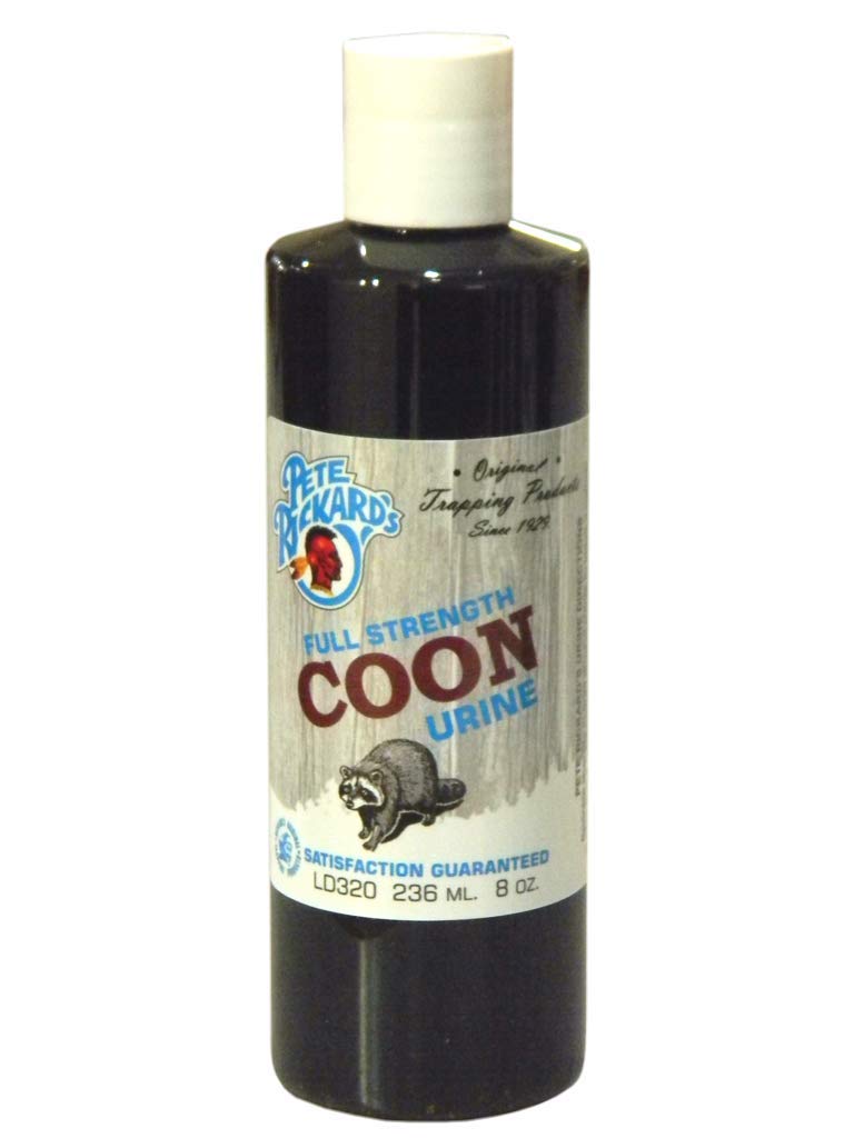 Pete Rickard raccoon urine odor-proof dispensing bottle for easy outdoor application