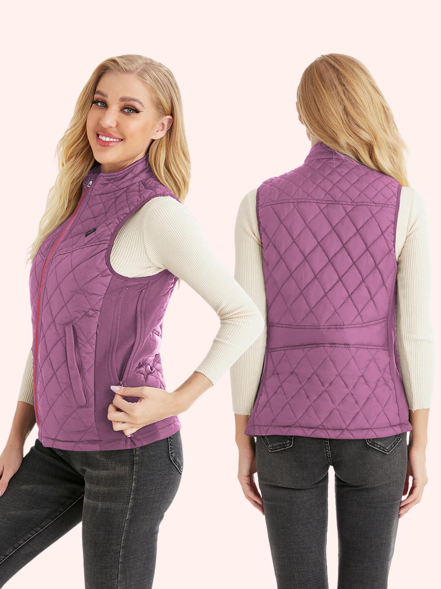 PETREL heated vest for women with six zones delivers balanced warmth across core.