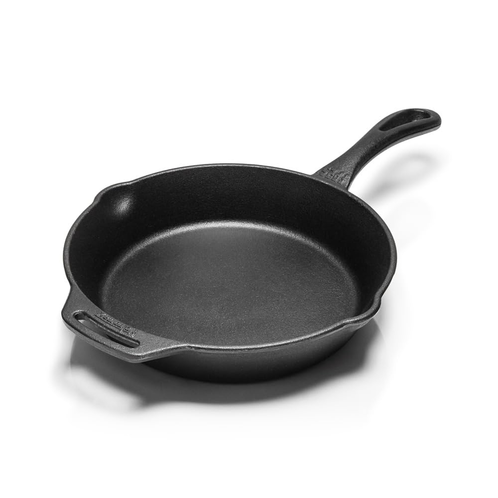 Petromax cast iron fire skillet, 10-inch top view, ideal for searing over campfire