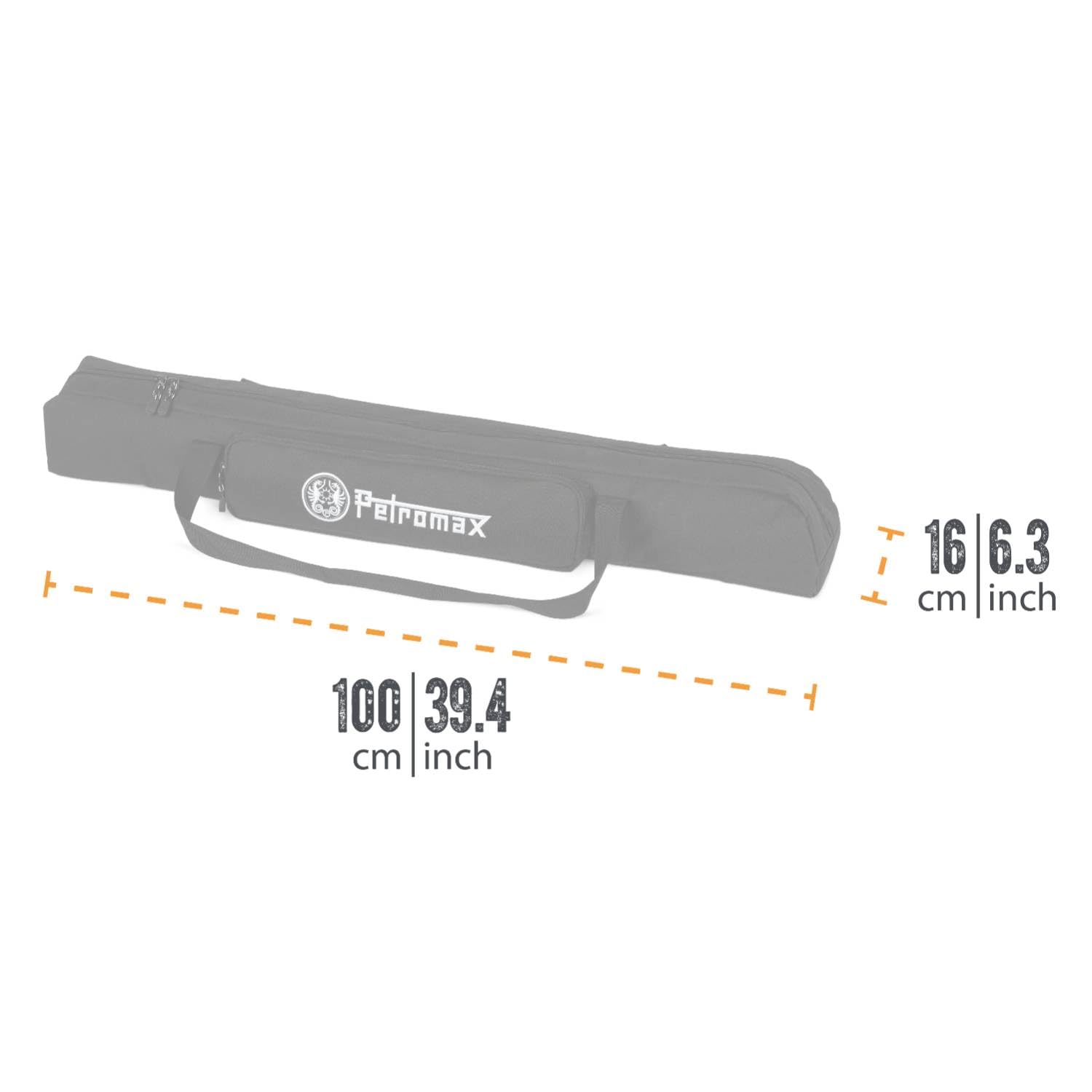 Petromax Cooking Tripod Bag dual-zip top for quick secure access