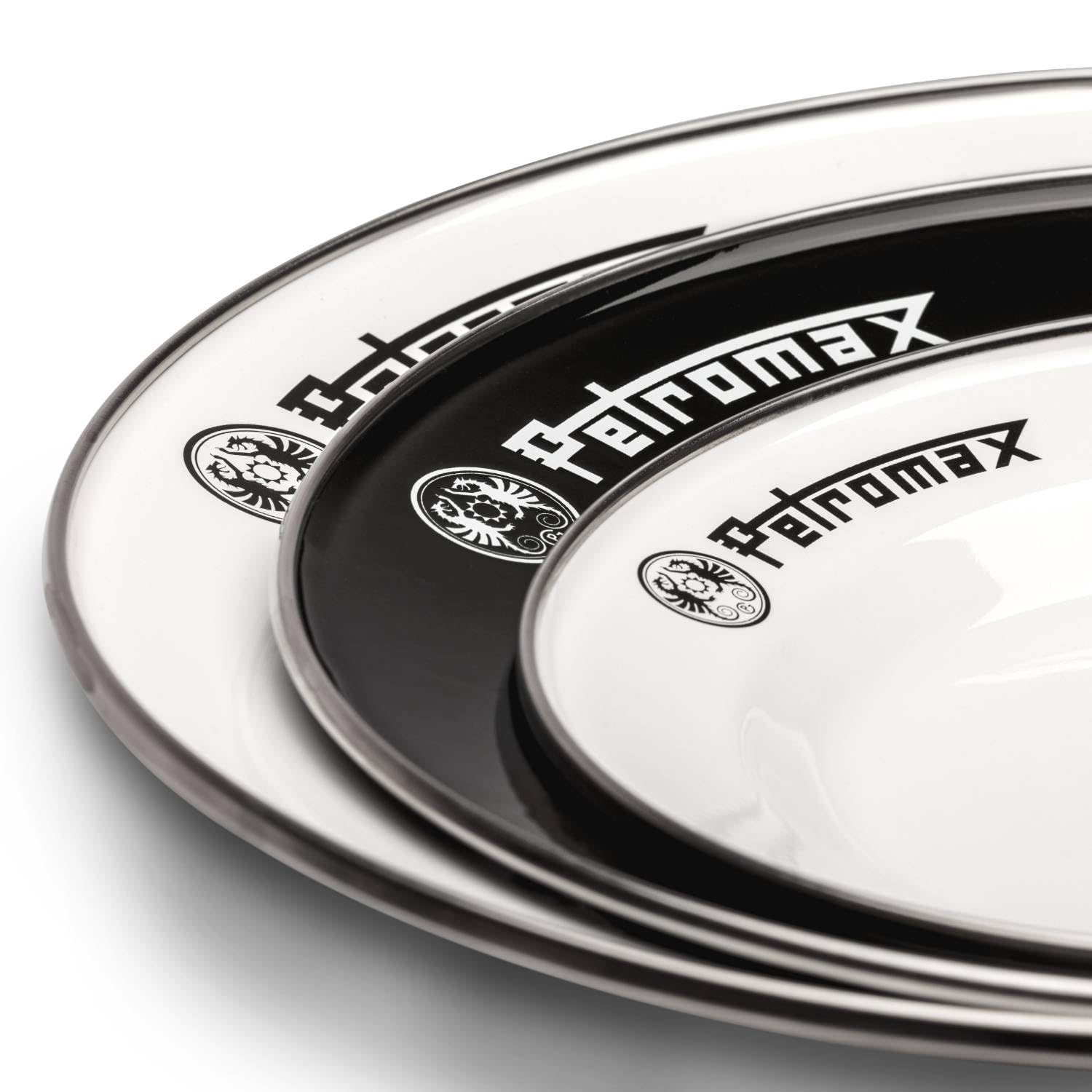 Petromax enamel dinnerware 2-pack, durable plates for home or outdoors
