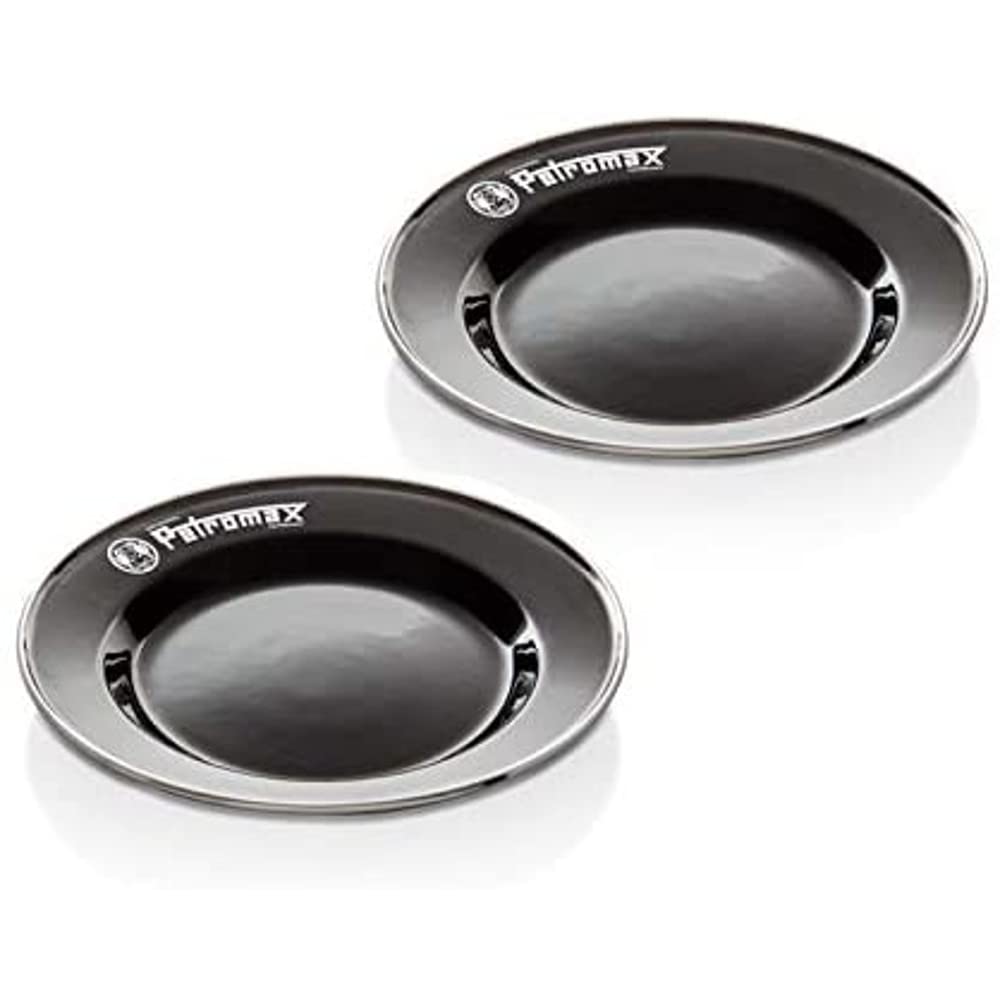 Petromax enamelware plate close-up showing a durable enamel finish for outdoor use