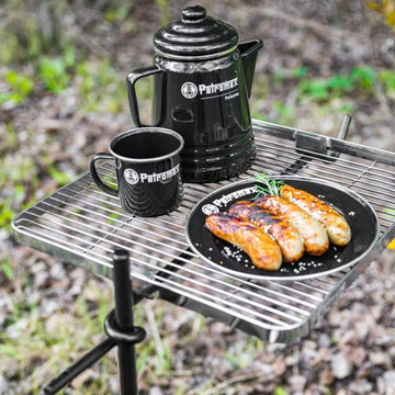 Petromax enamelware plate ready for cold meals and picnics