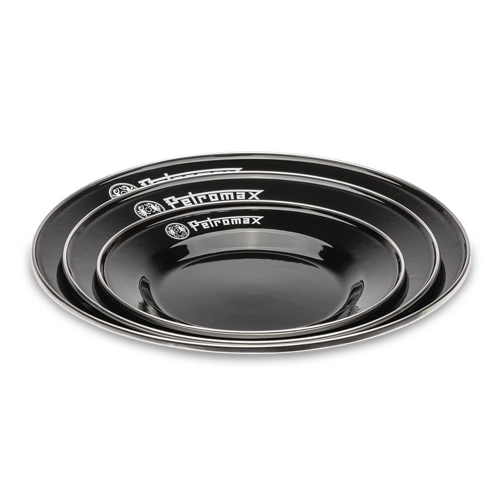 Petromax enamelware plate set offers reliable outdoor dining with two plates