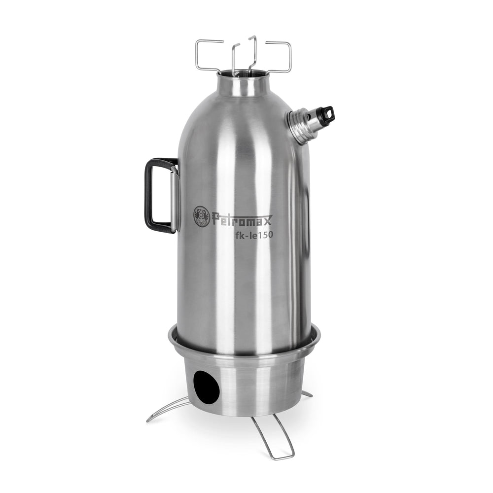 Petromax Fire Kettle on a campfire, ready for a quick boil.