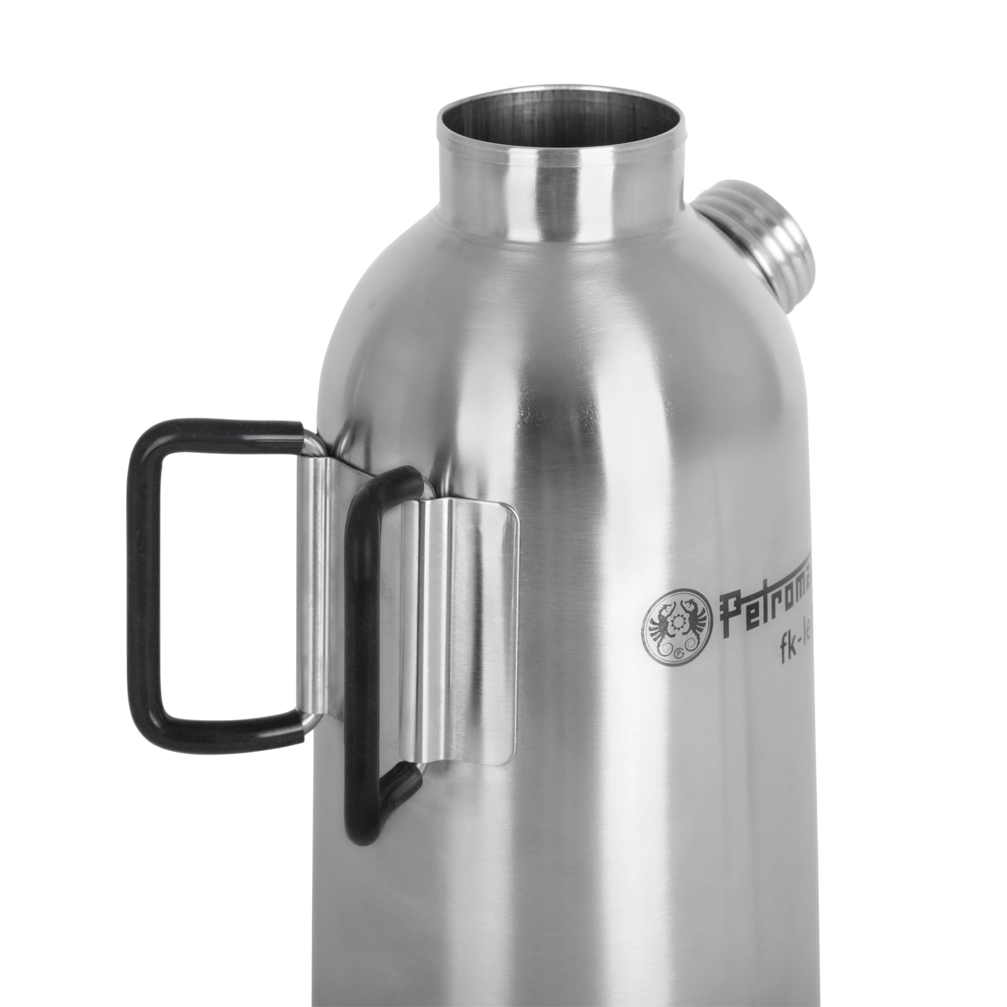 Petromax Fire Kettle on tilt-proof stand for safe outdoor cooking.