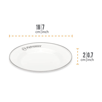 Petromax camping plate set, two lightweight plates for picnics