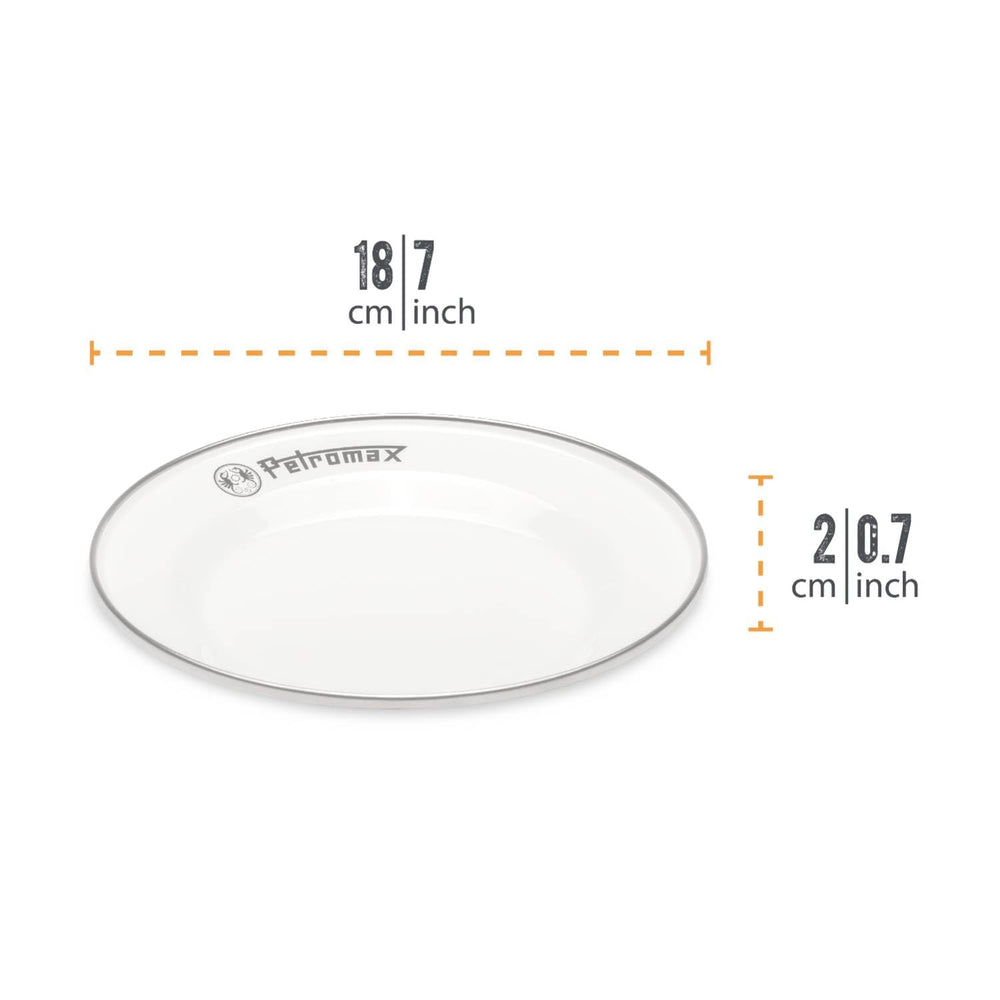 Petromax camping plate set, two lightweight plates for picnics