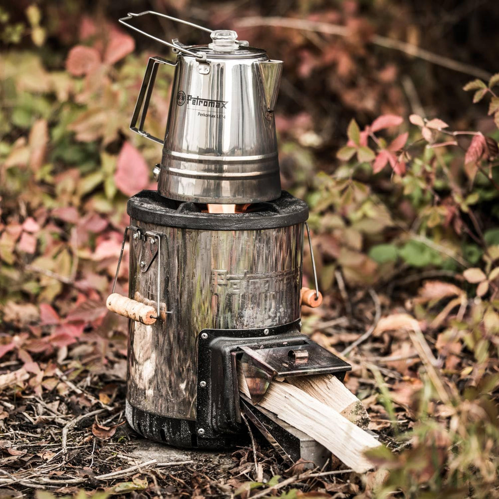 Petromax Rocket Compact Stove weighs 14.2 lb for portable outdoor use