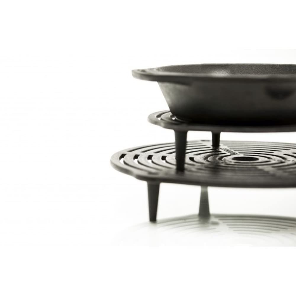 Petromax Stack Grate supports a percolator or kettle over heat.