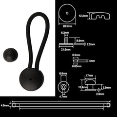 PETSTIBLE bungee clip shows elastic design for constant tension and hold.