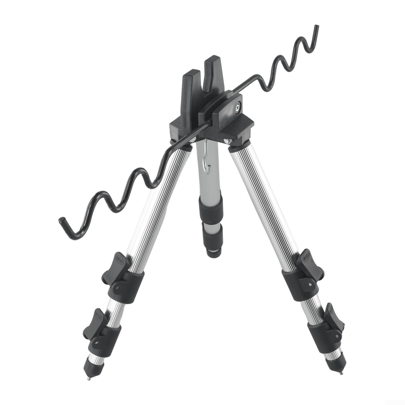 PETSTIBLE Fishing Pole Tripod Bracket Stand keeps rods organized and ready.