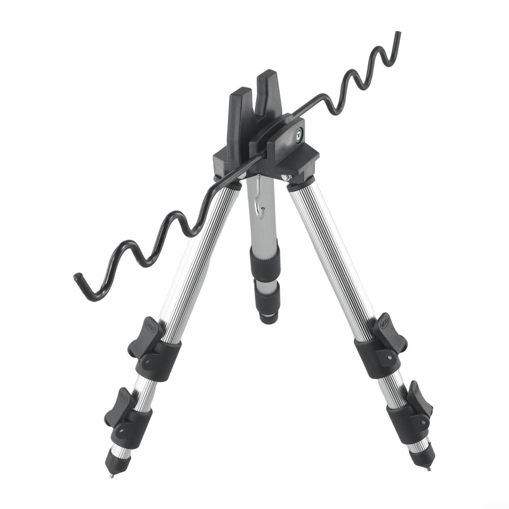 PETSTIBLE Fishing Pole Tripod Bracket Stand keeps rods organized and ready.