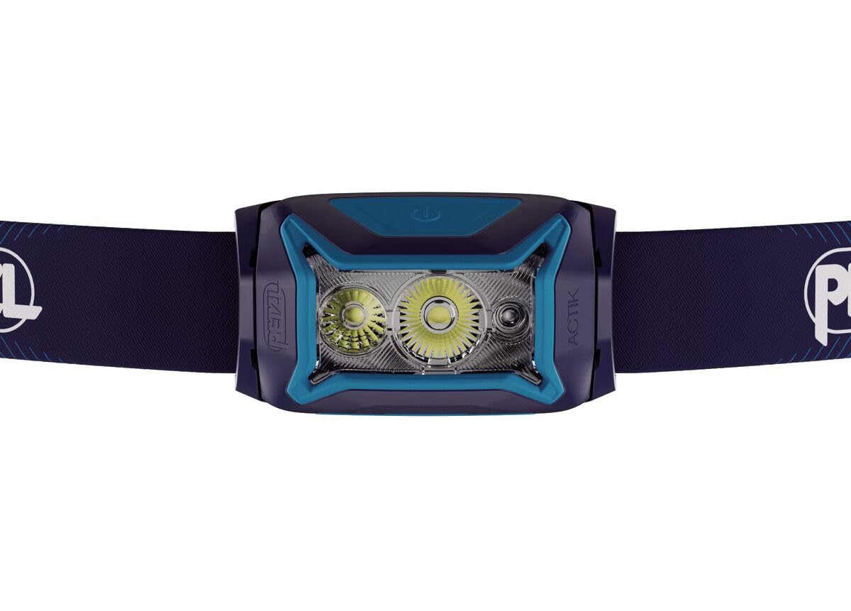 Petzl ACTIK CORE battery charge indicator helps plan charging on the trail