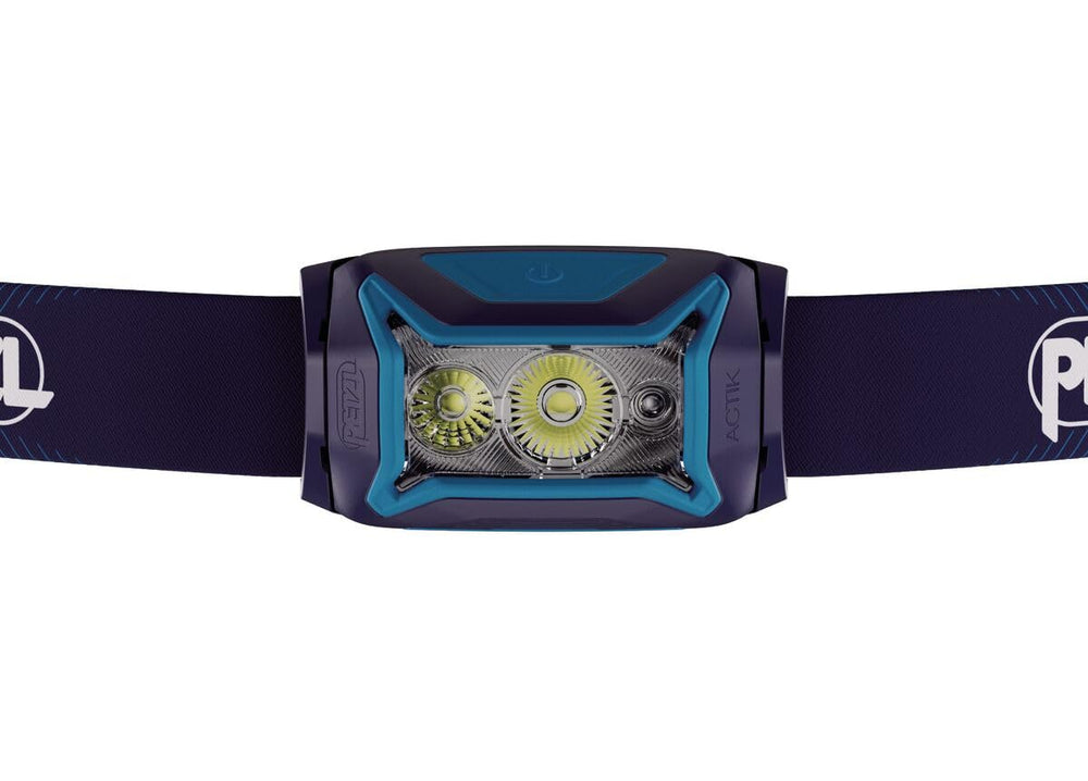 Petzl ACTIK CORE battery charge indicator helps plan charging on the trail