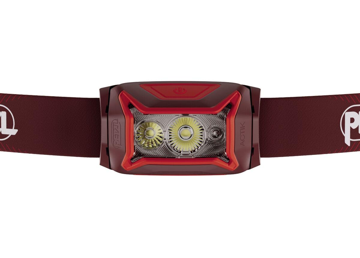 Petzl ACTIK CORE rechargeable battery demonstrates long-lasting power for extended night hikes.