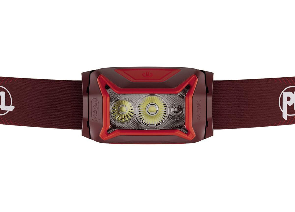 Petzl ACTIK CORE rechargeable battery demonstrates long-lasting power for extended night hikes.