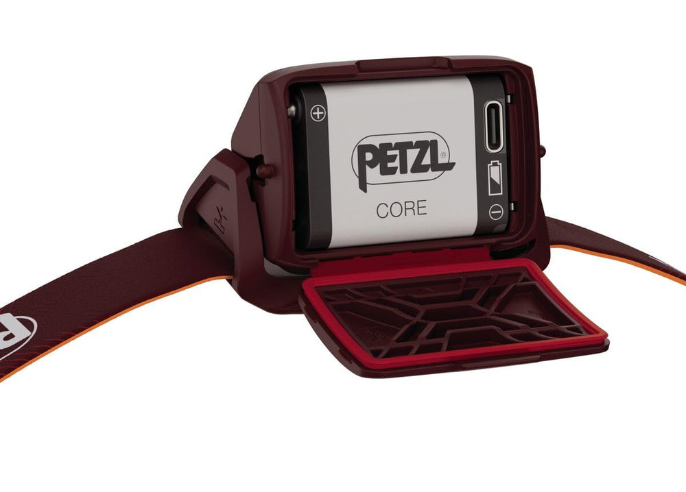 Petzl ACTIK CORE red light mode preserves night vision without blinding others.