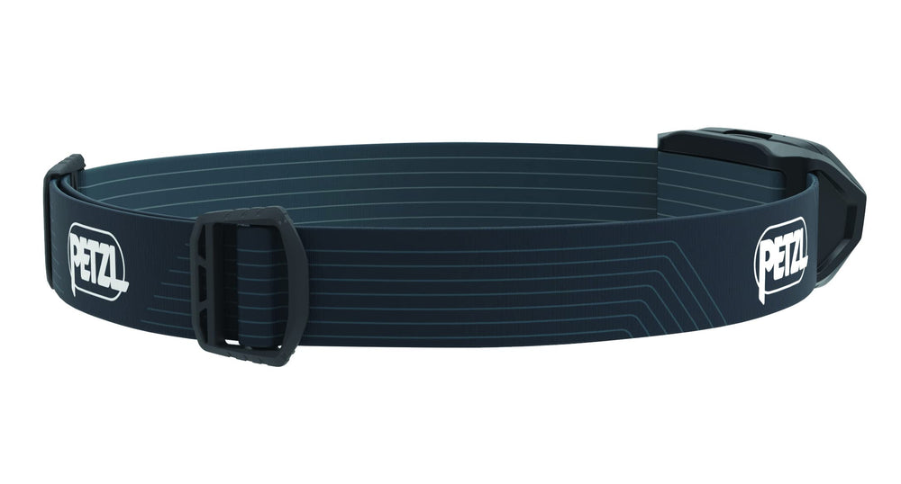 Petzl ACTIK headlamp battery bay shown for quick swaps and extended outings.