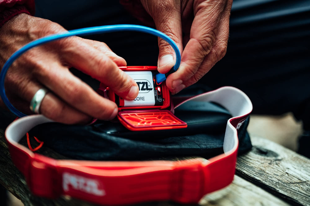 Petzl ACTIK headlamp wide-beam mode enables close-range tasks in low light.