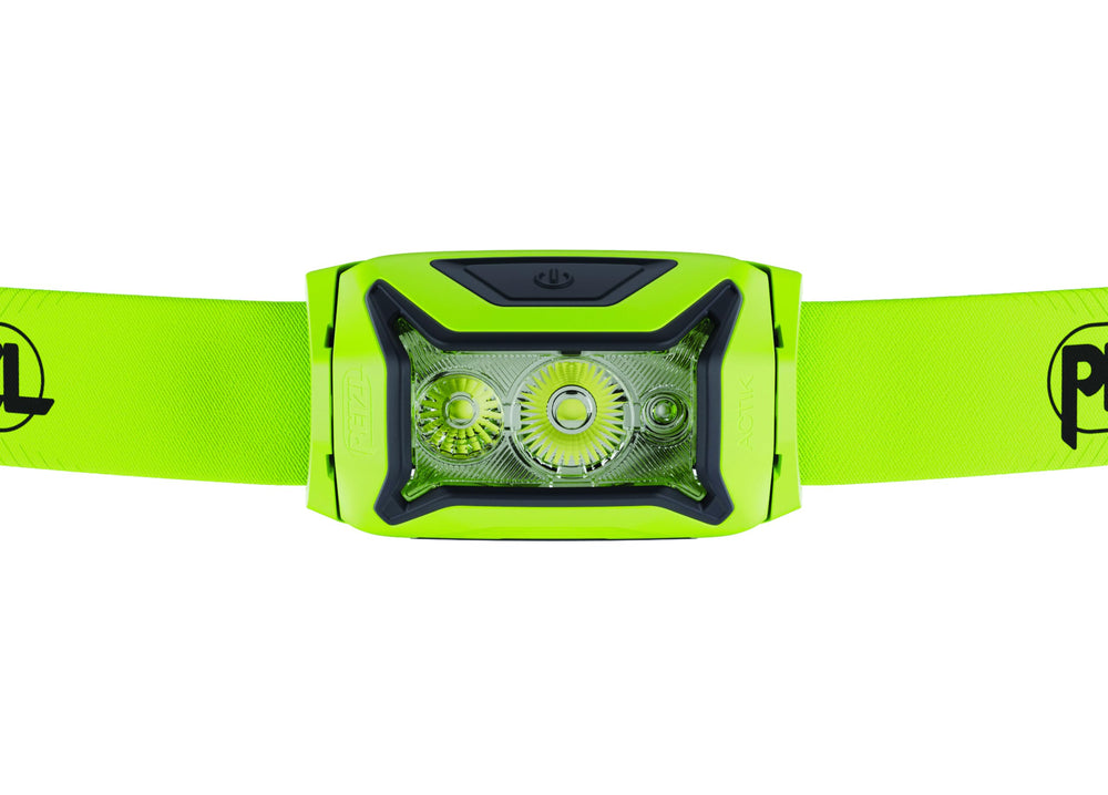 PETZL ACTIK headlamp with red light preserves night vision for group adventures.