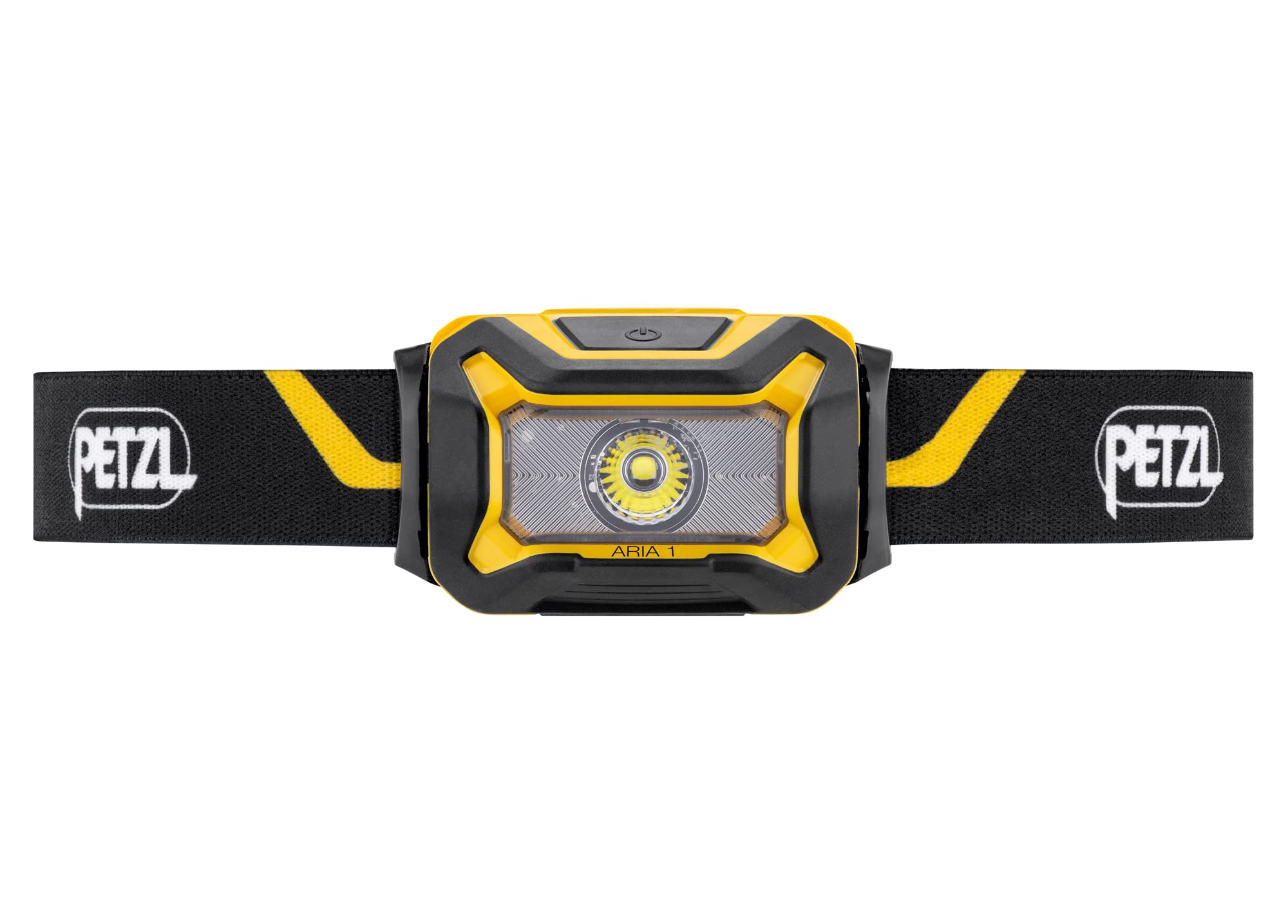 PETZL ARIA 1 headlamp side view shows compact rugged design for tough jobs.