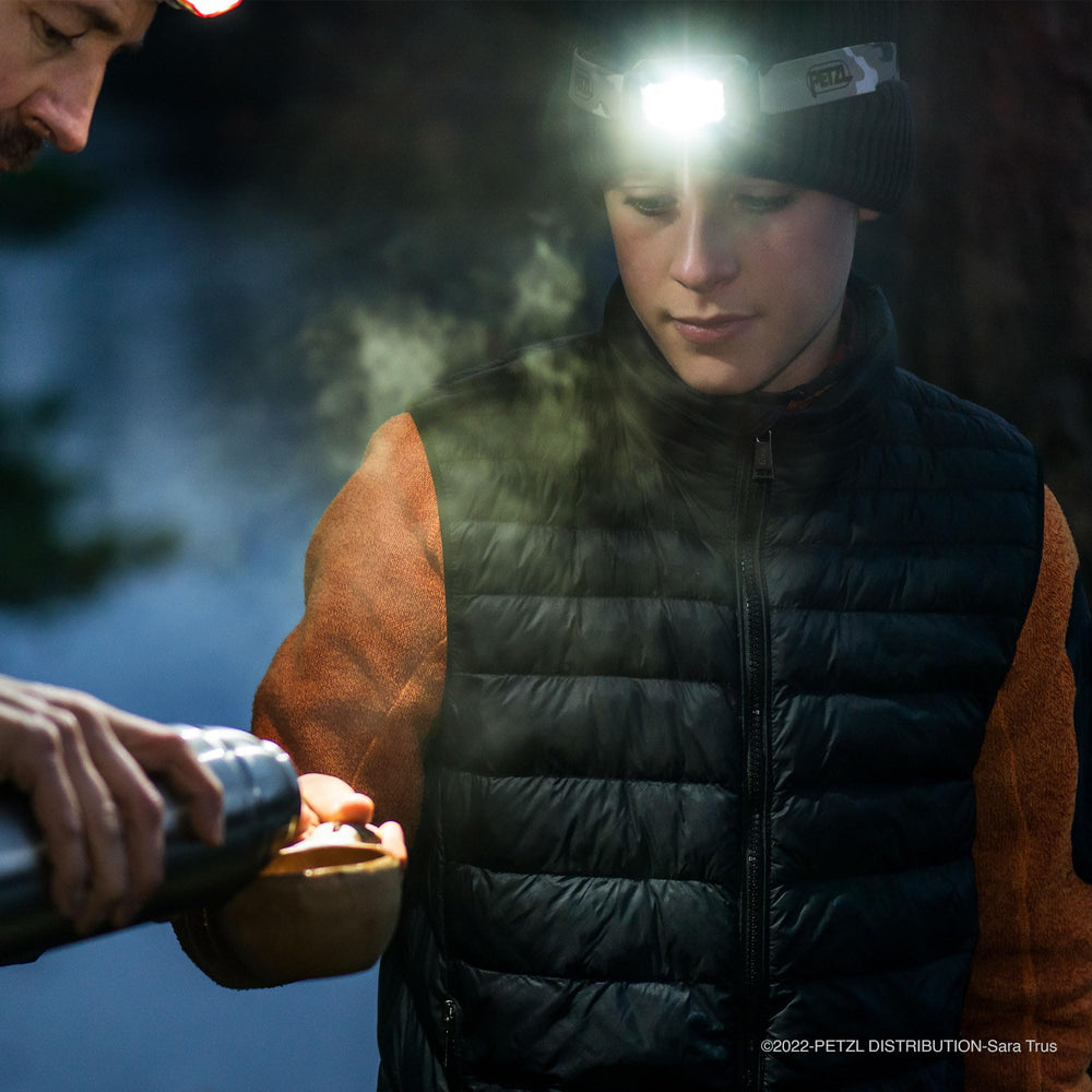PETZL ARIA 1 RGB IP67 waterproof and dustproof design in rugged conditions.