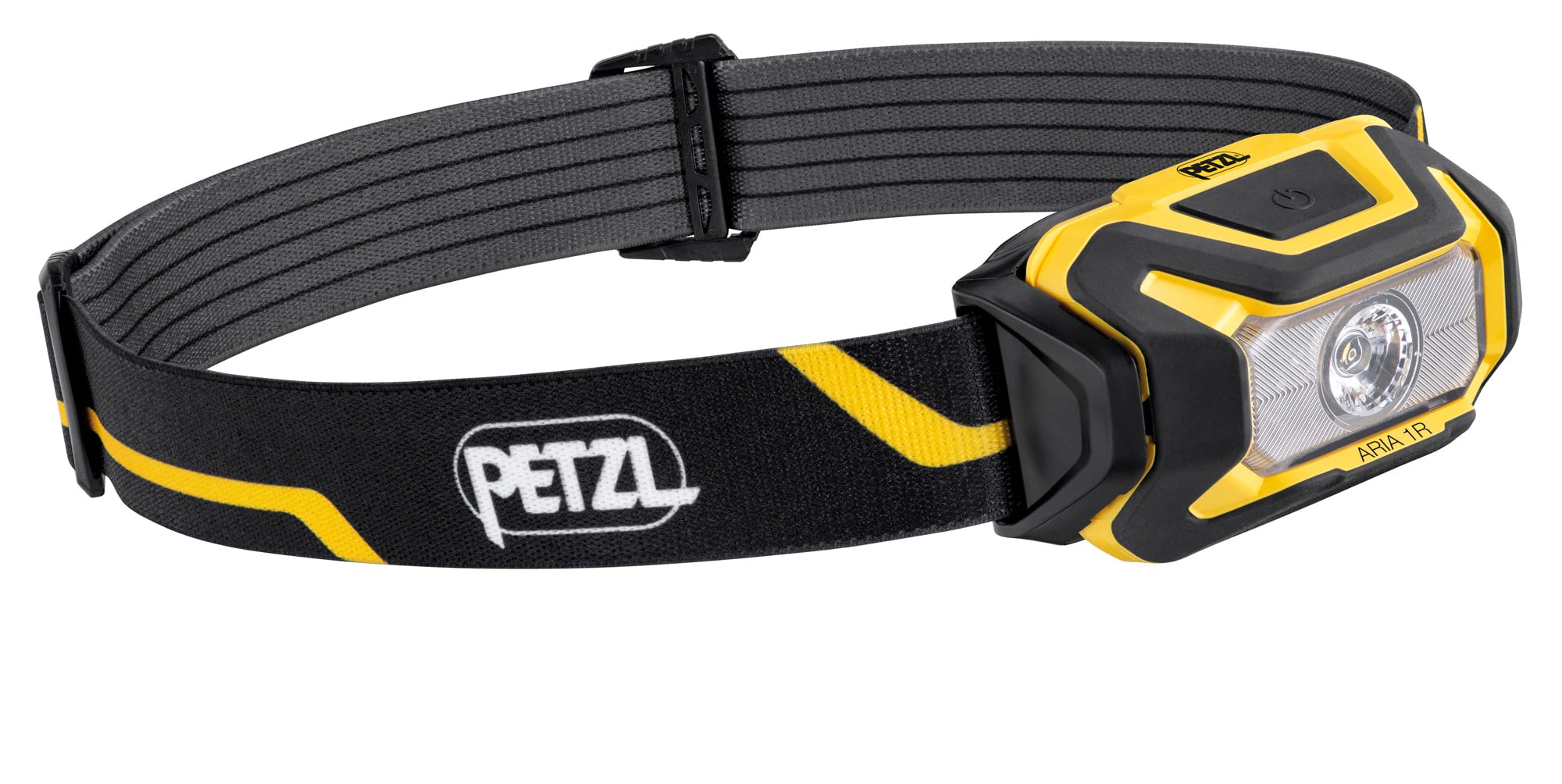 PETZL ARIA 1R headlamp front view shows compact design for close-up tasks