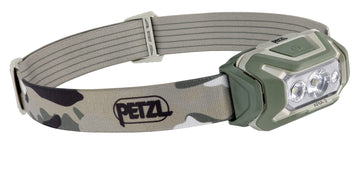 PETZL ARIA 2 RGB front view shows compact headlamp ready for night tasks