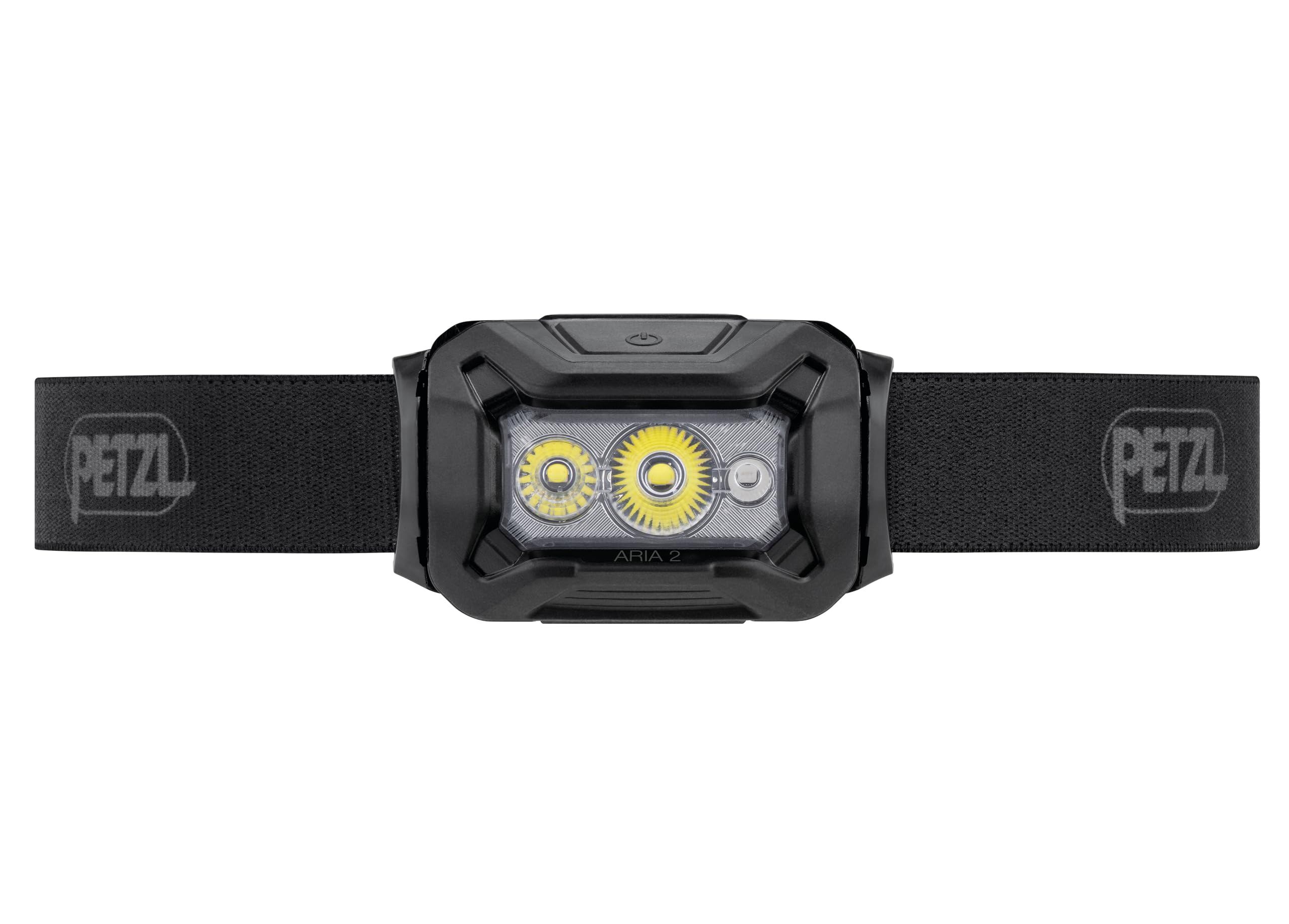 Petzl ARIA 2 RGB headlamp side view shows ergonomic, comfortable wear